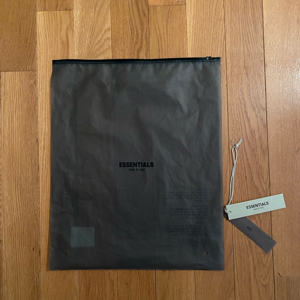 Essentials Fear Of God Black and Charcoal Men's Merch Bag and Tag